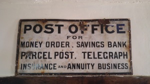 Photo of antique post office sign