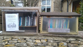 photo of bookshelves on my garden wall