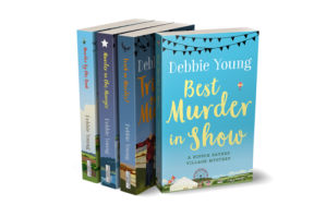 Image of first four books in the Sophie Sayers Village Mysteries series