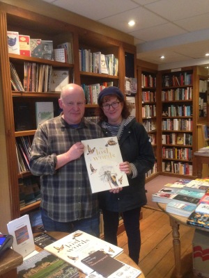 photo of Debbie with Hereward in his Tetbury shop