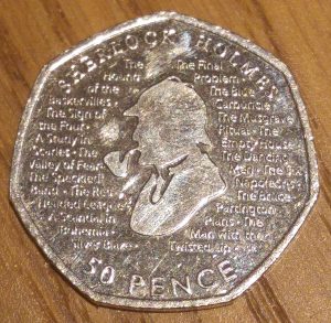Sherlock Holmes 50p coin
