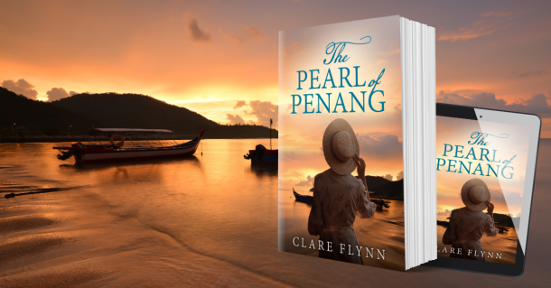 cover of The Pearl of Penang against Malaysian backdrop